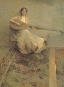 Girl with Lute Thomas